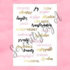 Vision Board Power Words Vision Board Headers Law Of Etsy UK