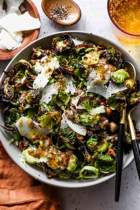 Raw And Roasted Brussels Sprouts Salad Dishing Out Health