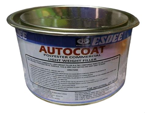 Esdee Autocoat Polyester Commercial Light Weight Filller Kg Tin At