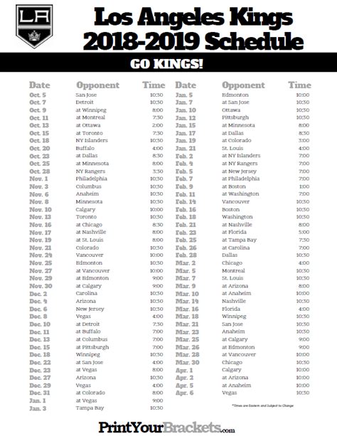 Kings Schedule Nhl: Everything You Need To Know In 2023 - 4th Of July ...