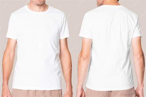 Plain White T Shirt Model Front And Back