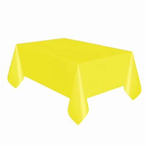 Yellow Plastic Party Tablecloth 108 X 54in Pack Of 4 4 Pack Kroger