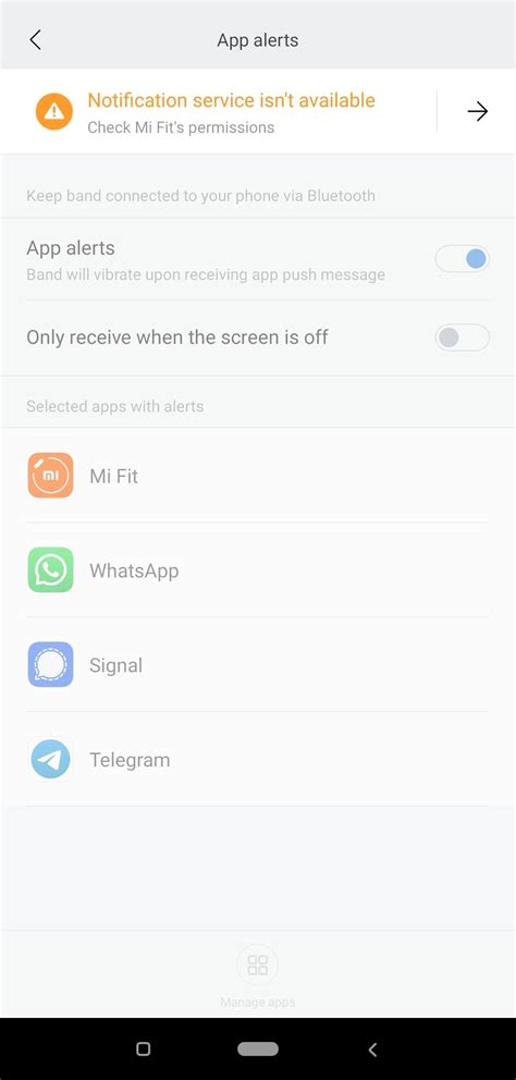 Mi Fit keeps getting this error meanwhile it HAS access to notification ...