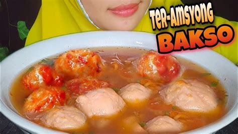 PEDAS NIKMAT GAGAL ASMR BAKSO ABANG GEROBAK SPICY MEATBALL MUKBANG