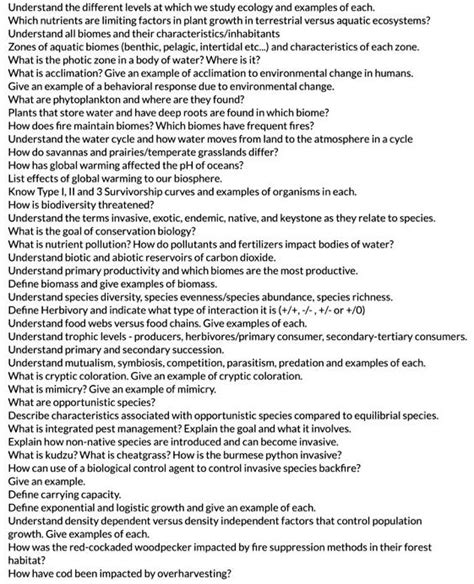 VIDEO solution: Understand the different levels at which we study ecology and examples of each ...