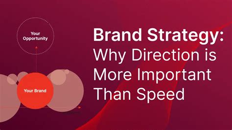 Brand Strategy Why Direction Is More Important Than Speed