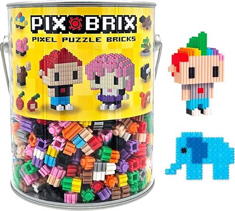 Amazon Pix Brix Pixel Art Puzzle Bricks Bucket 1 500 Piece Pixel