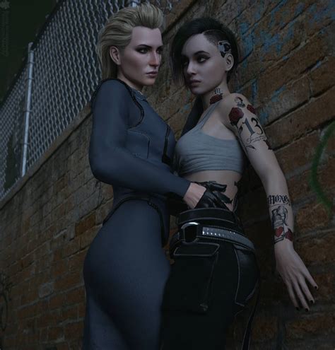 Meredith Stout And Judy Alvarez Cyberpunk 2077 By Alienally On Deviantart