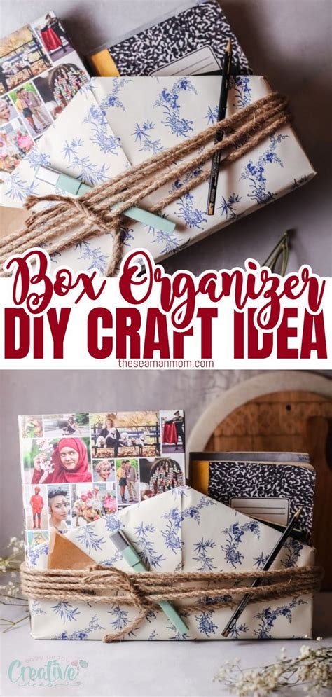 DIY RECYCLED CEREAL BOX ORGANIZER Cereal Box Organizer Diy Crafts