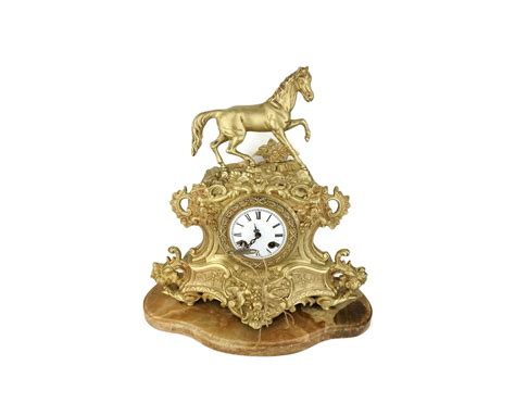 Antique Mantel Clock 19th Century Mantel Clock With Stone - Etsy