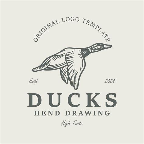 duck logo template emblem, vintage duck logo design 35762926 Vector Art ...