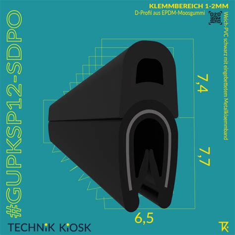 Kantenschutzprofil Klemmbereich Mm