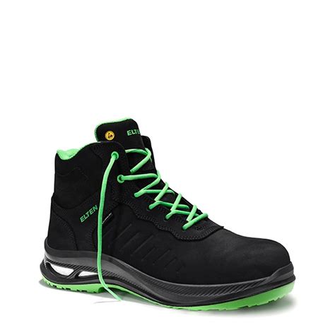 Elten Sicherheitsstiefel Stewart Xxg Pro Gtx Black Green Mid Esd S3 Hi