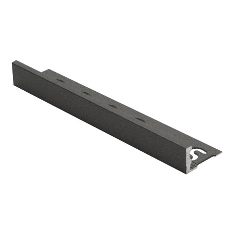 Genesis Textured Dark Granite Straight Edge Aluminium Tile Trim Esa