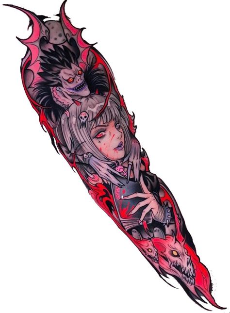 DeathNote tattoo design | Anime tattoos, Dragon sleeve tattoos, Tattoos for women flowers