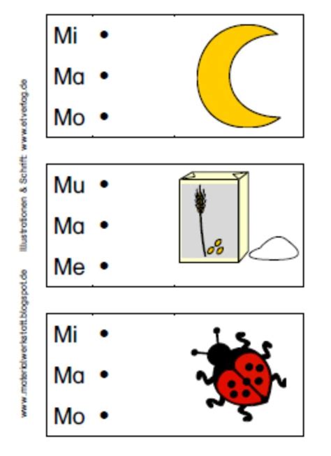 Silben Lesen Arbeitsblätter Zum Ausdrucken Lernmaterialien