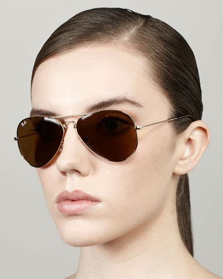 Ray-Ban Foldable Aviators, Golden/Brown