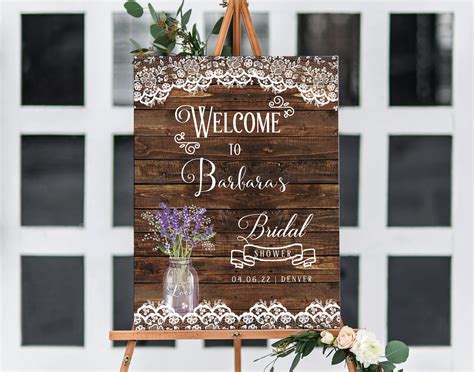 Bridal Shower Welcome Sign Wedding Welcome Sign Bridal Showe Etsy