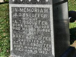 Mary E Snouffer 1861 1862 Homenaje De Find A Grave