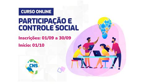 Curso Online Participa O E Controle Social Abre Inscri Es Para Nova