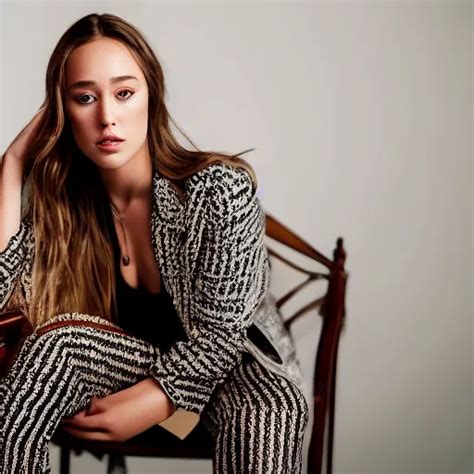 Alycia Debnam Carey Sitting On Chair Posing For Photo Stable