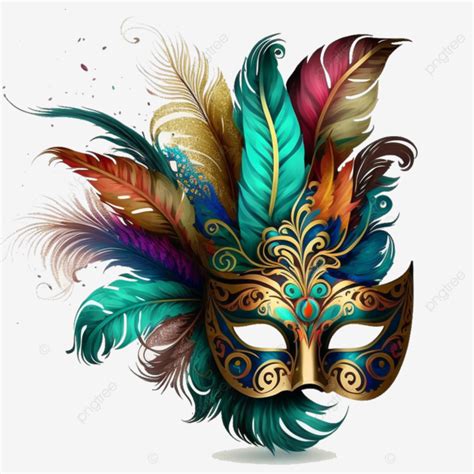 Máscara De Carnaval Azul Penas Clipart Hd PNG Máscara De Carnaval