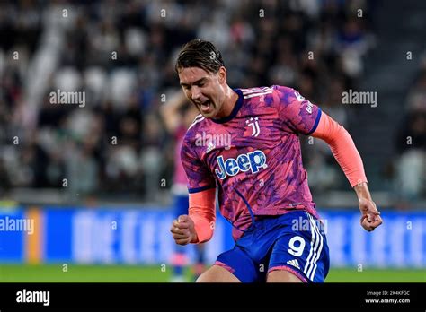 Dusan Vlahovic Of Juventus Fc Reacts During The Serie A 2022 23 Match