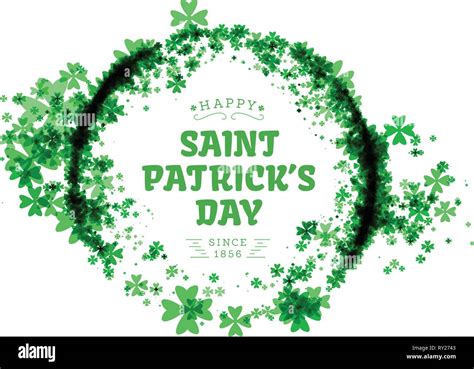 St Patricks Day Vector Background Vector Illustration With Clover