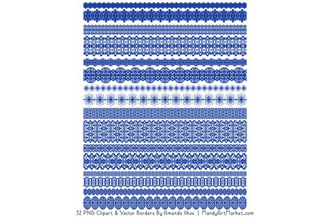 Royal Blue Lace Clipart Borders | Illustrations ~ Creative Market ...