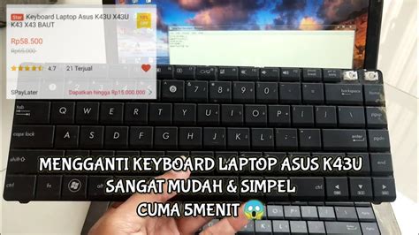 CARA MENGGANTI KEYBOARD LAPTOP ASUS K43U YouTube