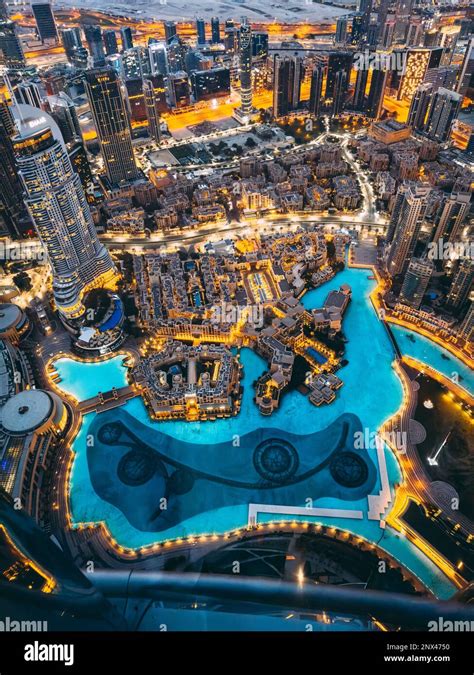 Vista Aerea Del Centro Di Dubai Con Le Strade Il Dubai Mall E La