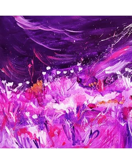 Tableau abstrait violet et moderne Œuvre d art abstraite unique