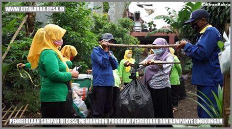 Pengelolaan Sampah Di Desa Membangun Program Pendidikan Dan Kampanye