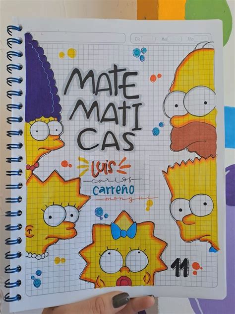 Marcados De Cuadernos Simpsons Arte De Escritura A Mno Formas De