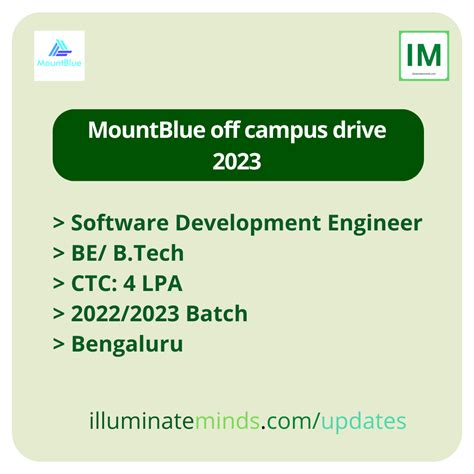 Mountblue Off Campus Drive Software Development Engineer Be B