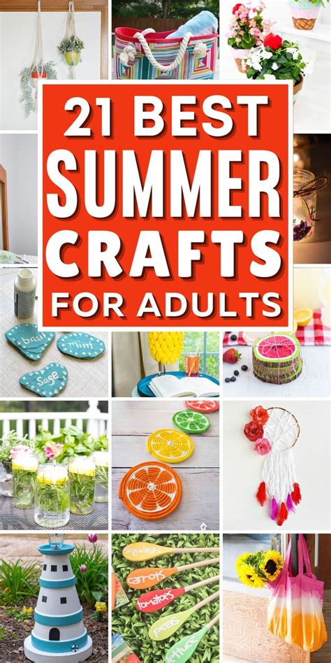 21 Fun Summer Crafts For Adults Diy Summer Crafts Summer Crafts Fun