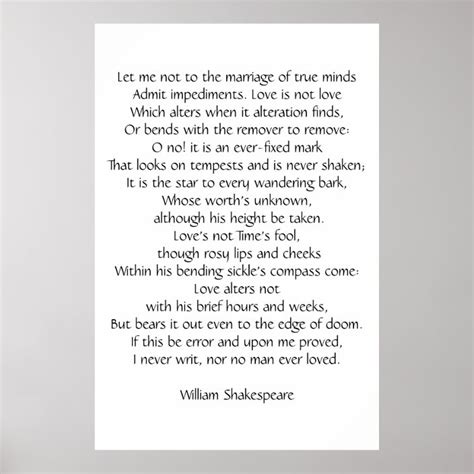 Sonnet 116 Poster Uk