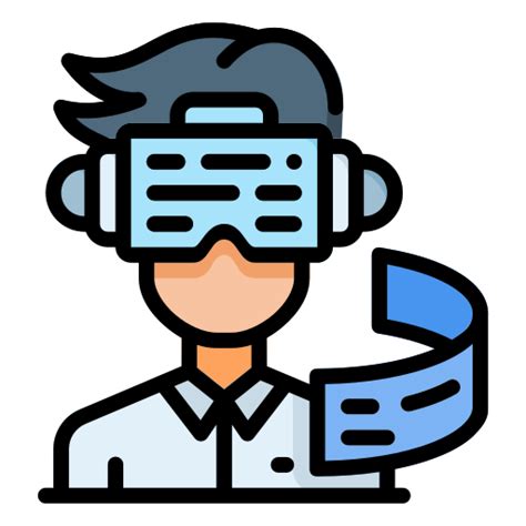 Virtual Reality Avatar Man Science And Technology Icons