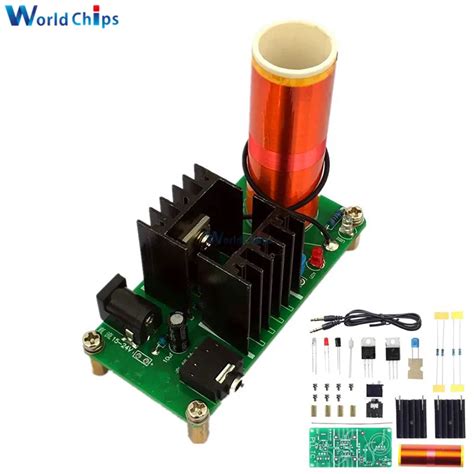 1 Set Mini Tesla Coil Kit 15W Mini Music Tesla Coil Plasma Speaker ...