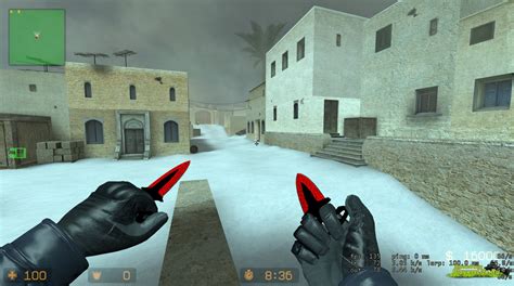 Shadow Daggers Crimson Web для CS S из CS GO