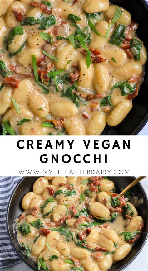 Vegan Gnocchi With Creamy Sun Dried Tomato Sauce My Life After Dairy Recipe Gnocchi