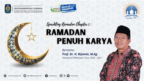 Sparkling Ramadan Chapter Ramadan Penuh Karya Bersama Prof Dr H