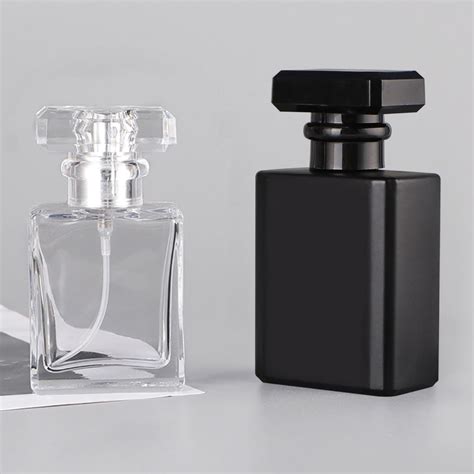 Skylark Wholesale Empty Luxury Flat Square Black White Refillable