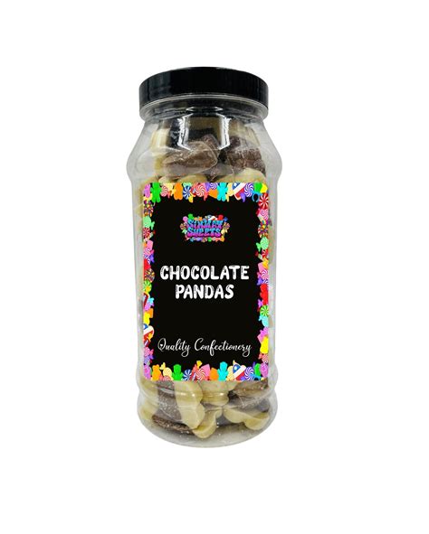 Chocolate Panda Shapes Milk And White Chocolate Retro Sweets T Jar