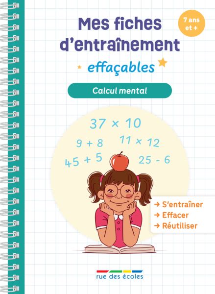 Mes fiches d entraînement effaçables Numération et Calcul Grande