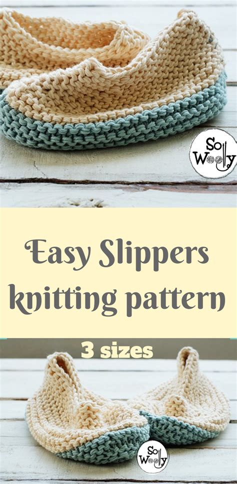 Easy Slippers A Knitting Pattern For Beginners Knit Slippers Free