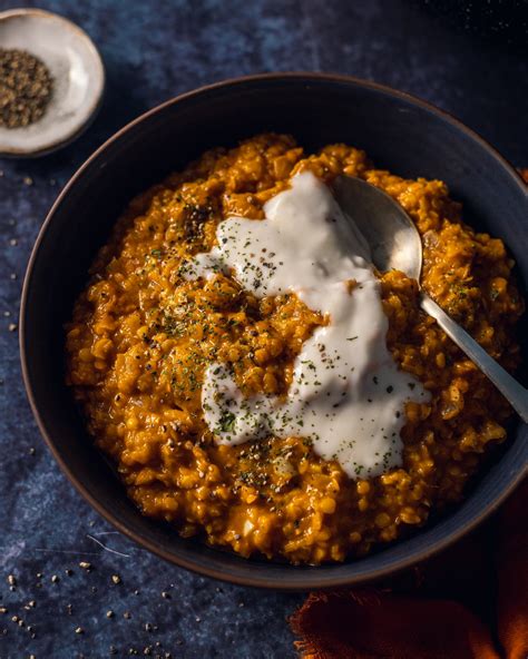 Roasted Pumpkin Red Lentil Dhal Recipe Vegan Romy London