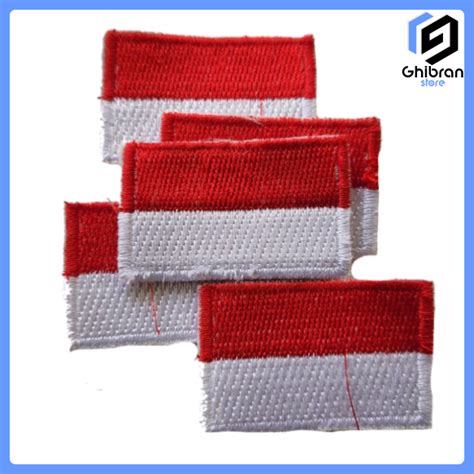 Jual Bordir Logo Bendera Bed Bendera Patch Bendera Merah Putih Ukuran