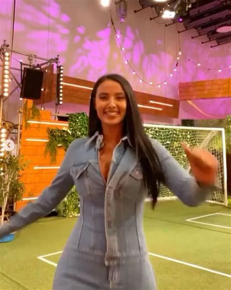Maya Jama Flashes Cleavage In Skintight Denim Jumpsuit Ahead Of New Tv Hot Sex Picture
