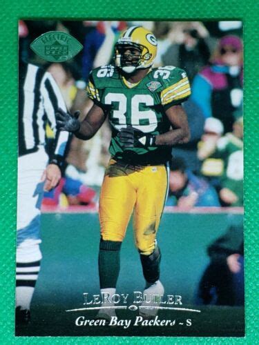 Upper Deck Electric Silver Leroy Butler Hof Green Bay Packers